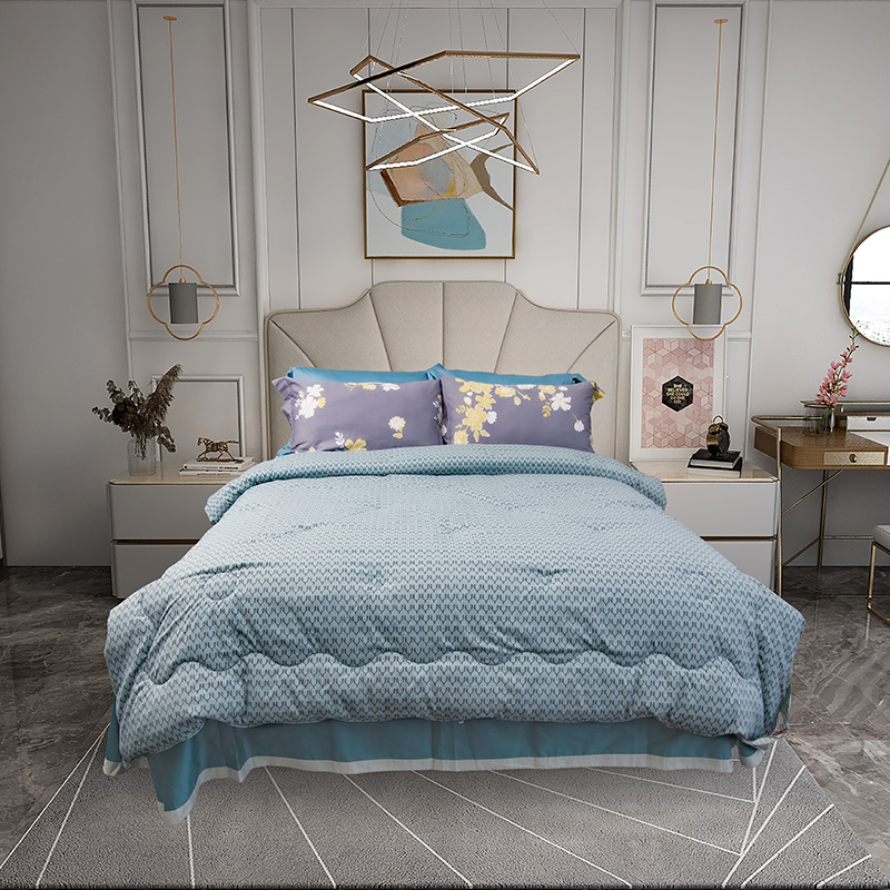 乐鱼概念健康保暖被（绿灰）